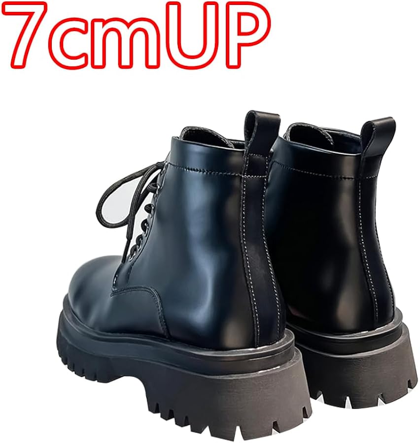 Amazon | [chuyaqisi] メンズ 7cm身長アップ シークレットブーツ 厚底