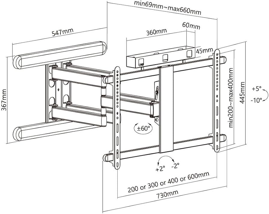 Amazon | テレビ 壁掛け 金具 37-102インチ TVセッターアドバンスDA126