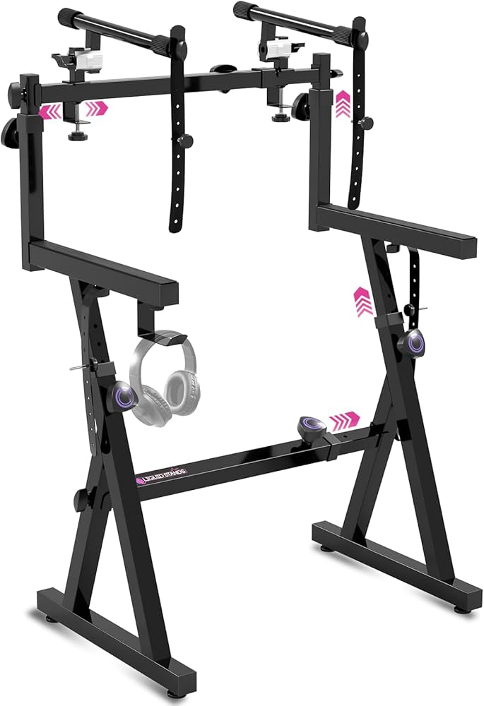 Amazon.co.jp: デュアルピアノキーボードスタンド 2段目付き - Z