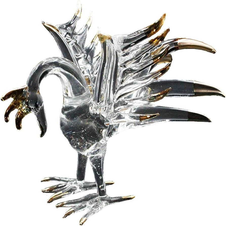 Amazon.co.jp: クリスタル 鳳凰（ほうおう、フェニックス）の置物 風水