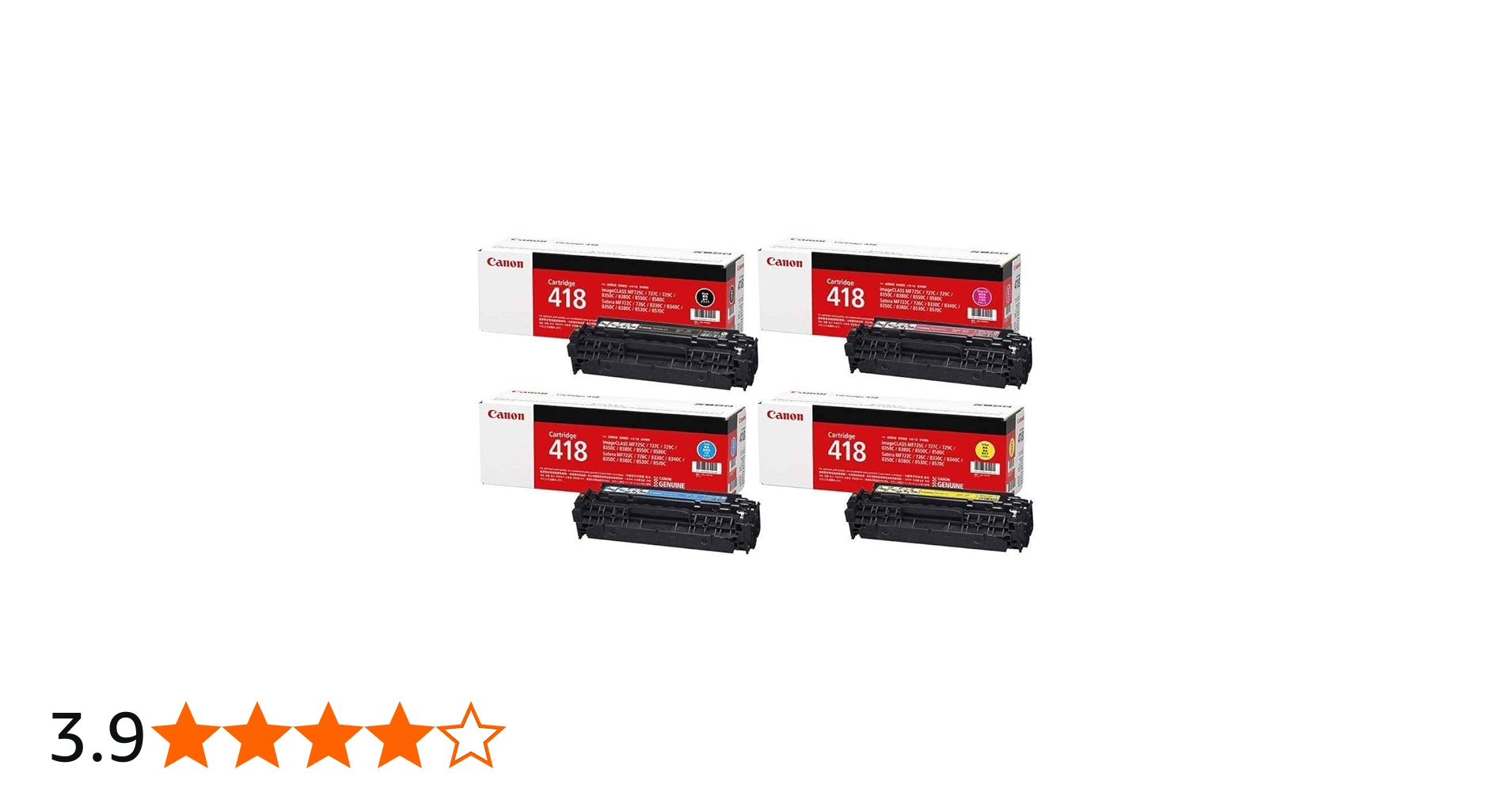 Amazon.co.jp: Canon トナーカートリッジ 418 K,C,M,Y 純正 4本セット