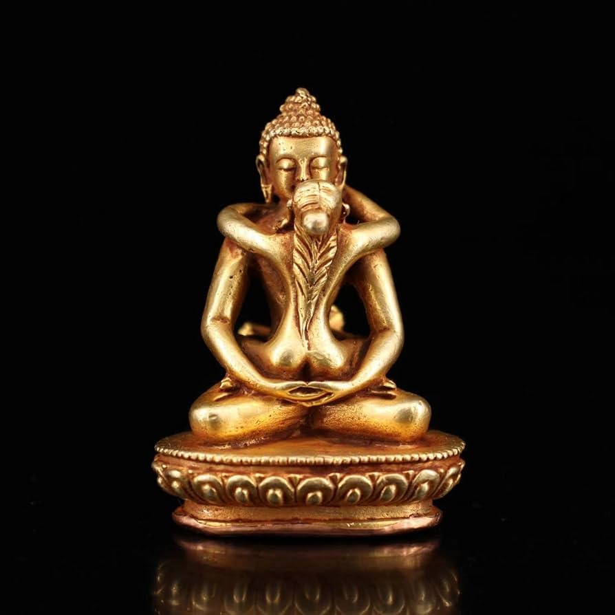 Amazon｜チベット仏教 歓喜天 ミニ 釈迦 如来 6cm 銅製 ミニチュア仏像