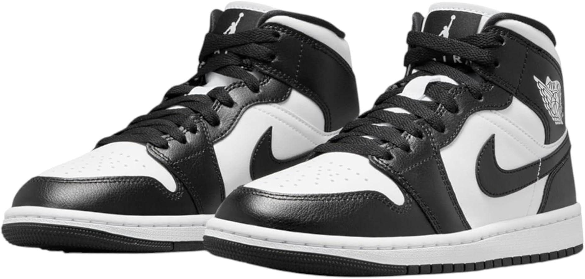 Amazon.com | Air Jordan 1 Mid WMNS Sneakers, White/Black/White
