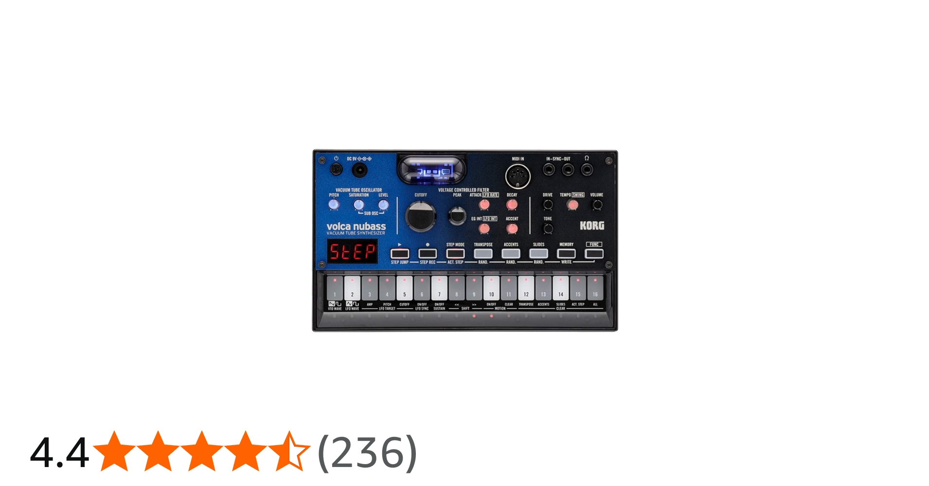Amazon.co.jp: KORG シンセサイザー ベースマシン volca nubass 真空管