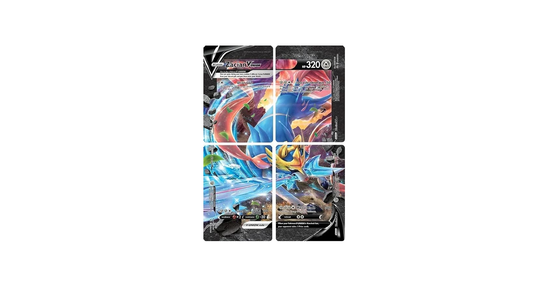 Amazon.com: Zacian V-Union - 4 Card Set - SWSH163 - SWSH164