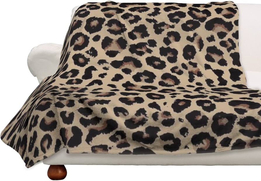 Amazon｜ヒョウ柄 豹柄 ひざ掛け 毛布 ふんわり ブランケット 薄手