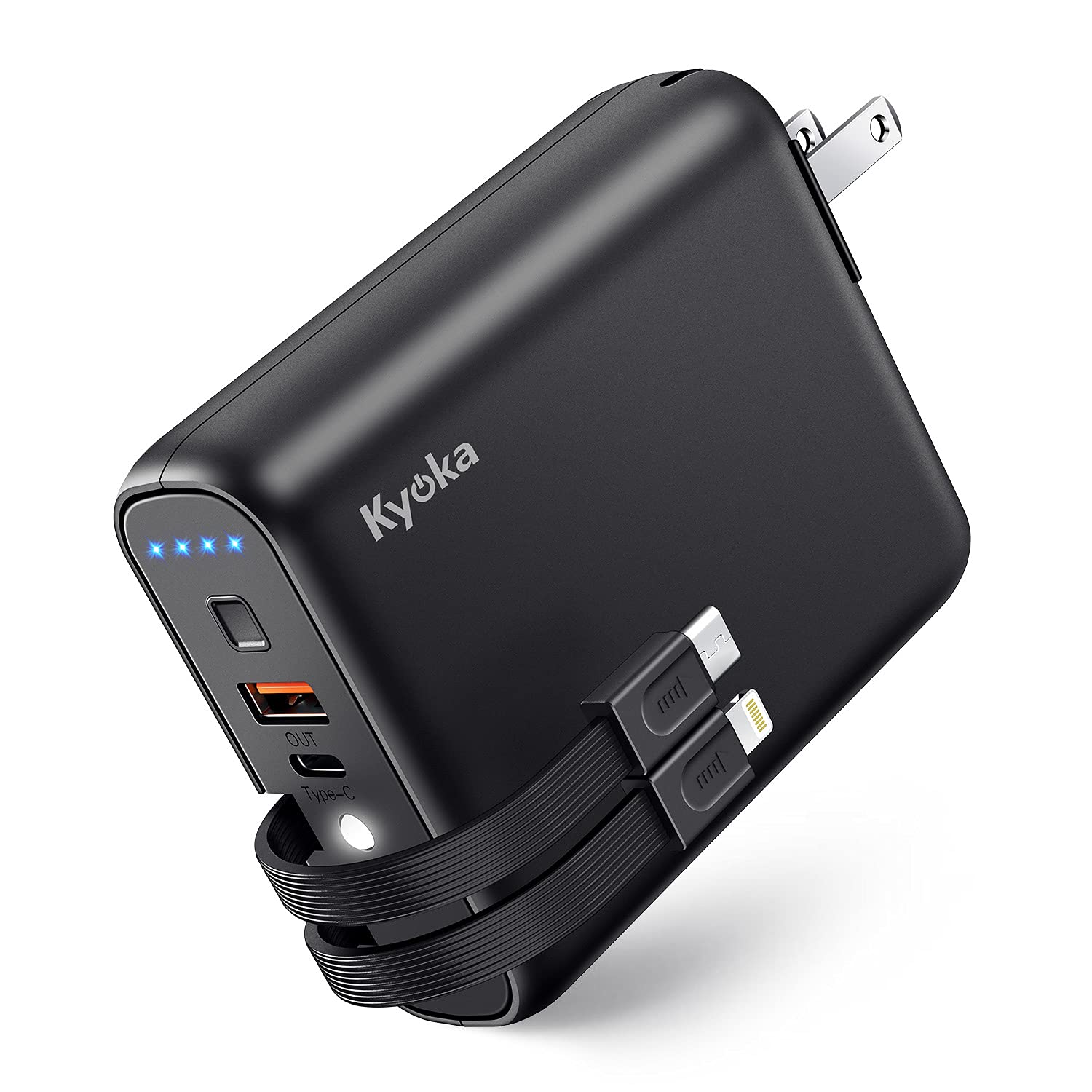 Amazon | 【18W PD対応&ケーブル内蔵】 KYOKA モバイルバッテリー