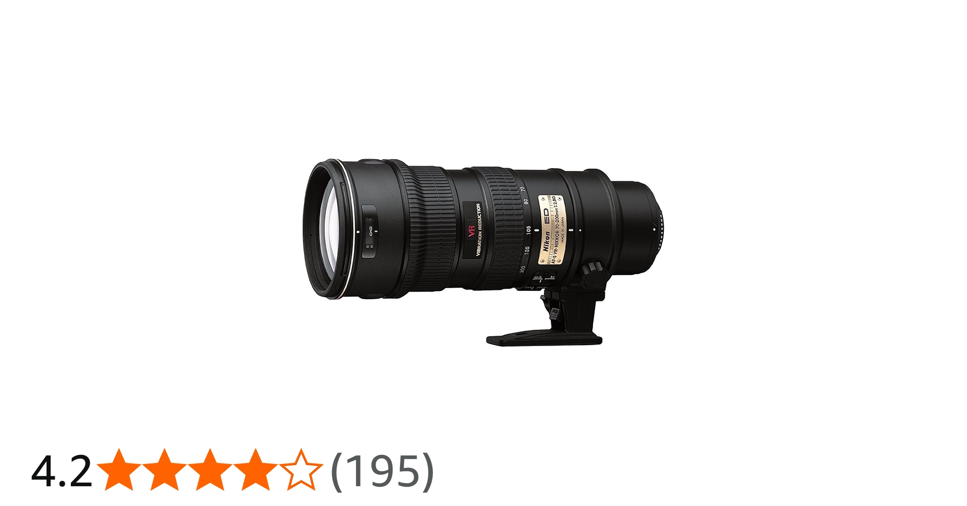 Nikon 70-200mm f/2.8G ED-IF AF-S VR Zoom Nikkor Lens for Nikon