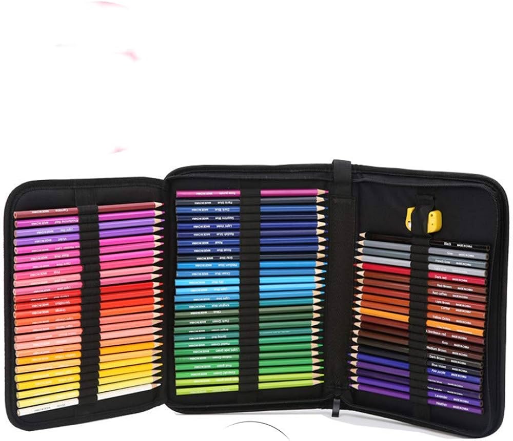 Amazon | kitamurasyoki 油性色鉛筆72色セット 大容量収納バック