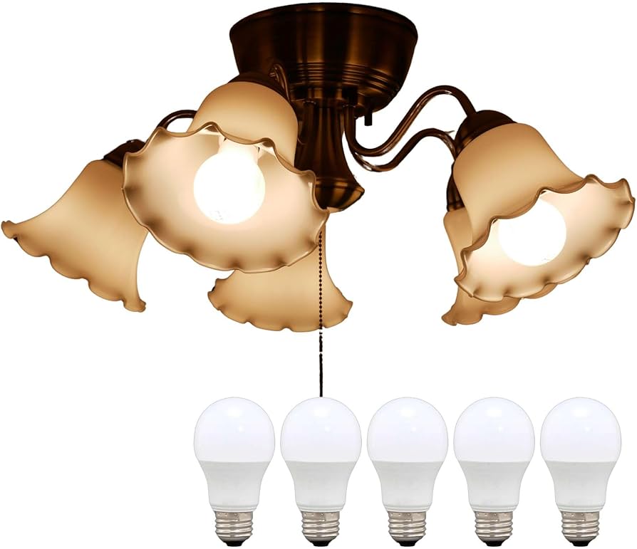 Amazon.co.jp : 神戸マザーズランプ シャンデリア チューリップガラス