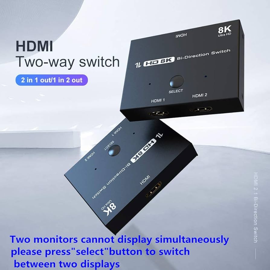 Amazon | CABLEDECONN HDMI 2.1 Ultra 8K HD 双方向スイッチ 8K@60Hz