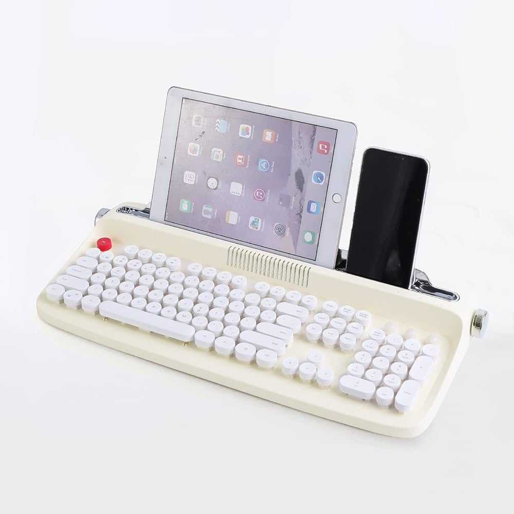 Amazon.co.jp: YUEFAN-Actto ワイヤレス Bluetoothキーボード レトロ