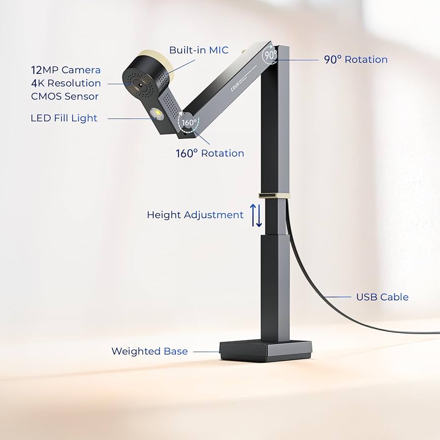 Amazon.com: CZUR Fancy S Pro 12MP USB Document Camera for Teacher