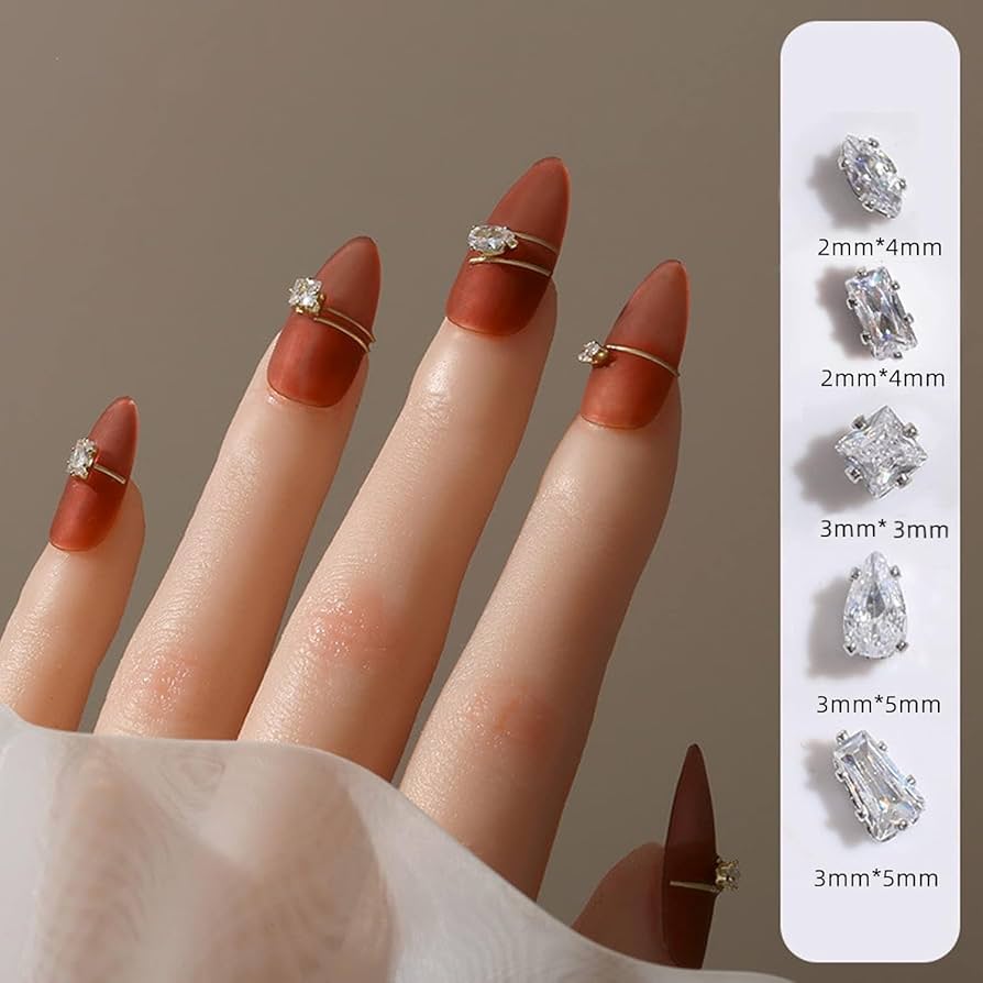 Amazon.co.jp: ネイル ラインストーン 台座付き 50個セット ネイル