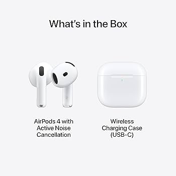 Amazon.com: Apple AirPods 4 Wireless Earbuds, Bluetooth Headphones
