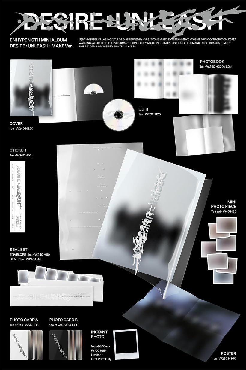 Amazon.co.jp: ENHYPEN - [DESIRE : UNLEASH] 6th mini album 韓国盤