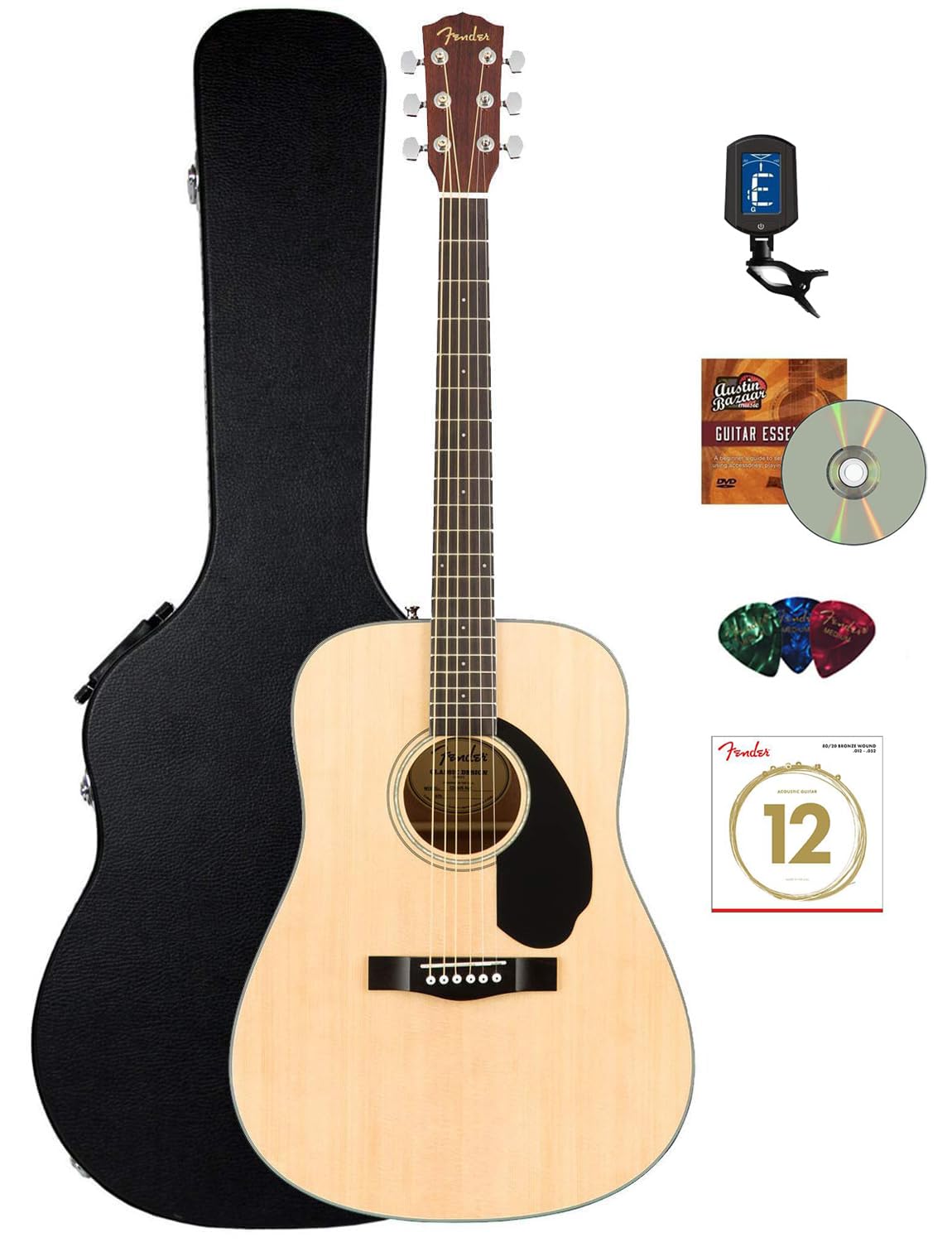 Amazon | Fender CD-60S Dreadnought アコースティックギター - ハード