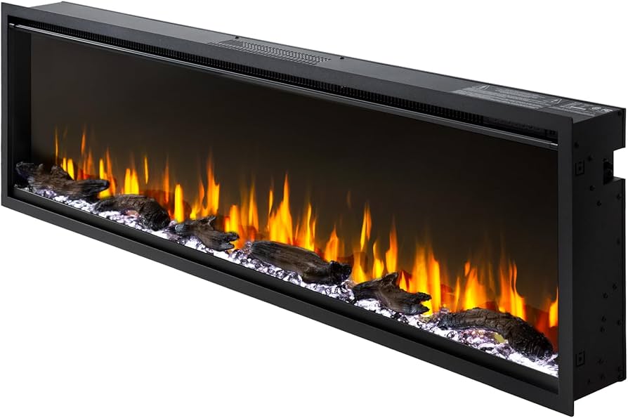 PuraFlame Herman 60 Inch Smart Linear Electric Fireplace - Premium