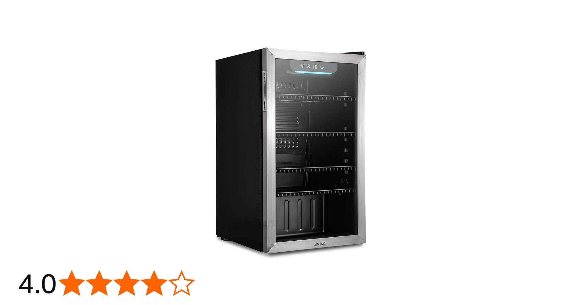 Amazon | Shelddi 冷蔵庫 93L おしゃれ コンプレッサー式 小型 透明