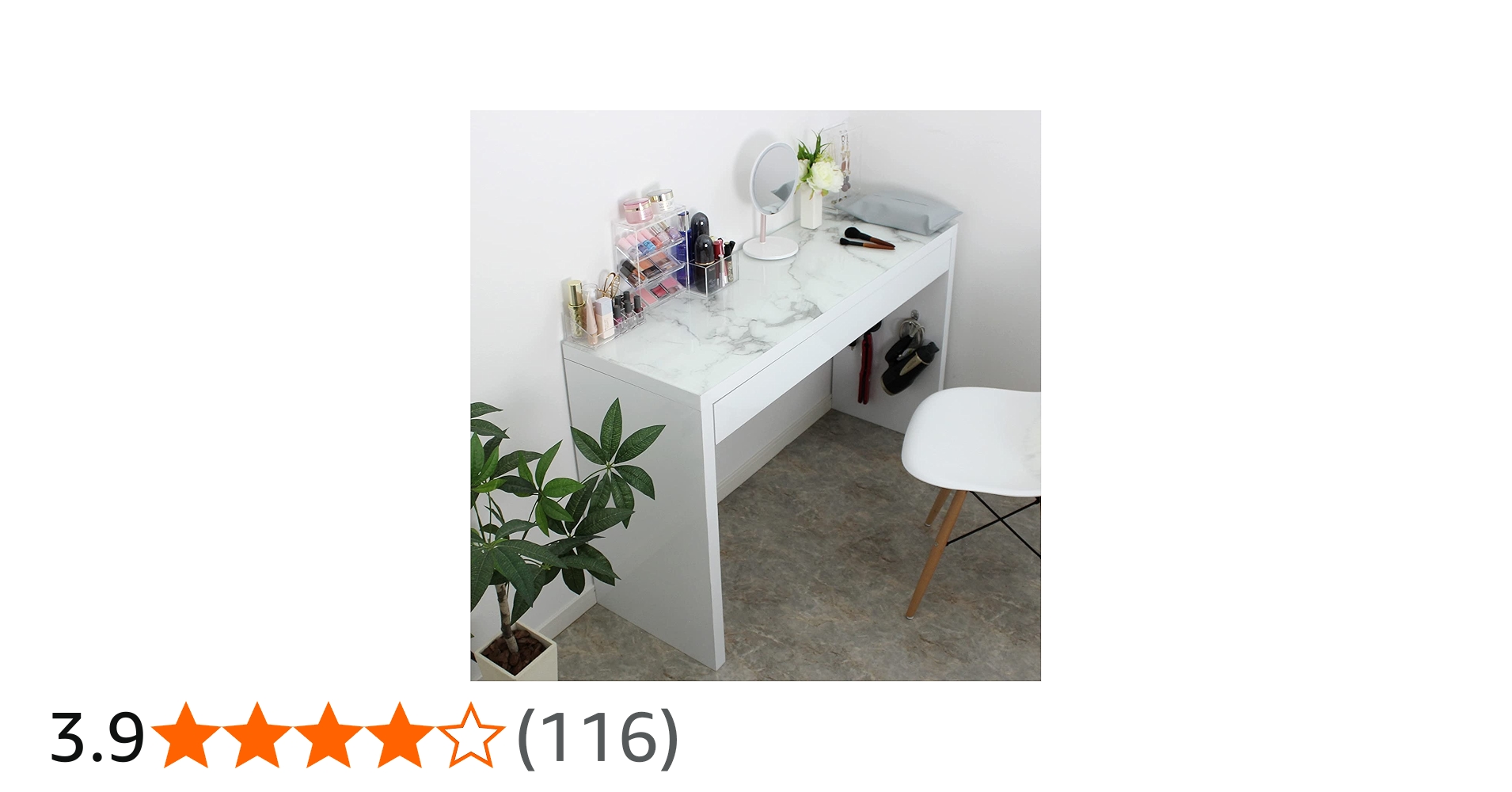 Amazon｜ドレッサーデスク Alice 幅120cm 鏡面仕上げ ドレッシング