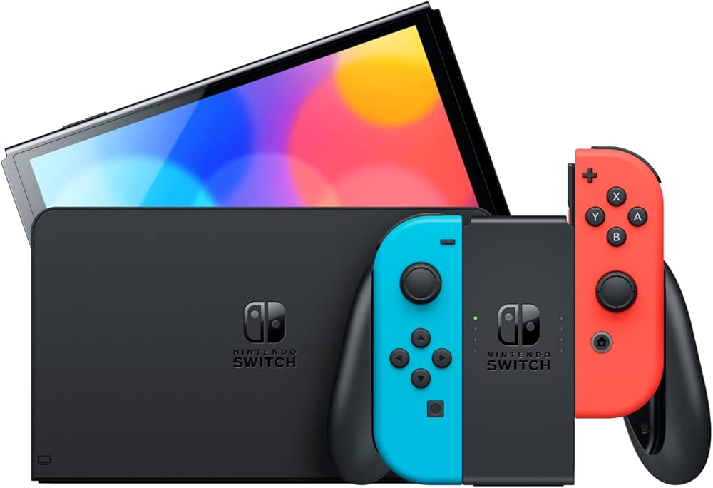 Nintendo Sony Switch – OLED Model - Neon Red/Neon Blue : Amazon.co