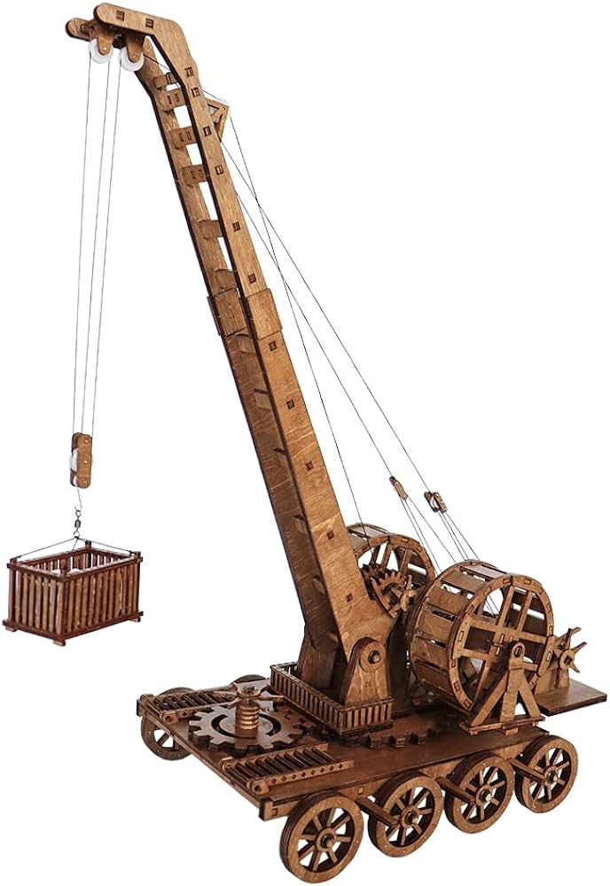 Amazon | YAQUMW ヨーロッパ 中世 レトロ ミニチュア古代の木製重機