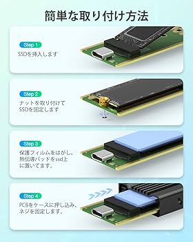 Amazon | FIDECO M.2 NVMe SATA SSDケース 両対応 USB3.1 Gen2 10Gbps