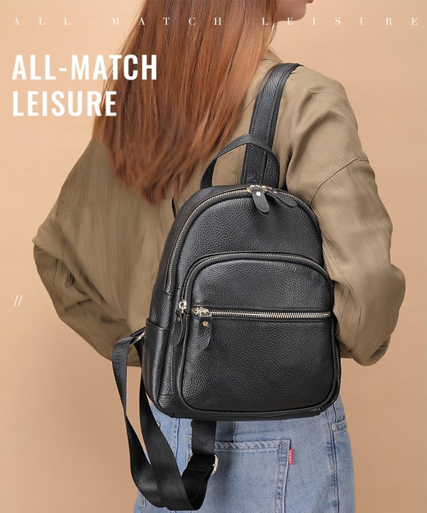 Amazon.com: Segater Mini Genuine Leather Backpack for Women Soft