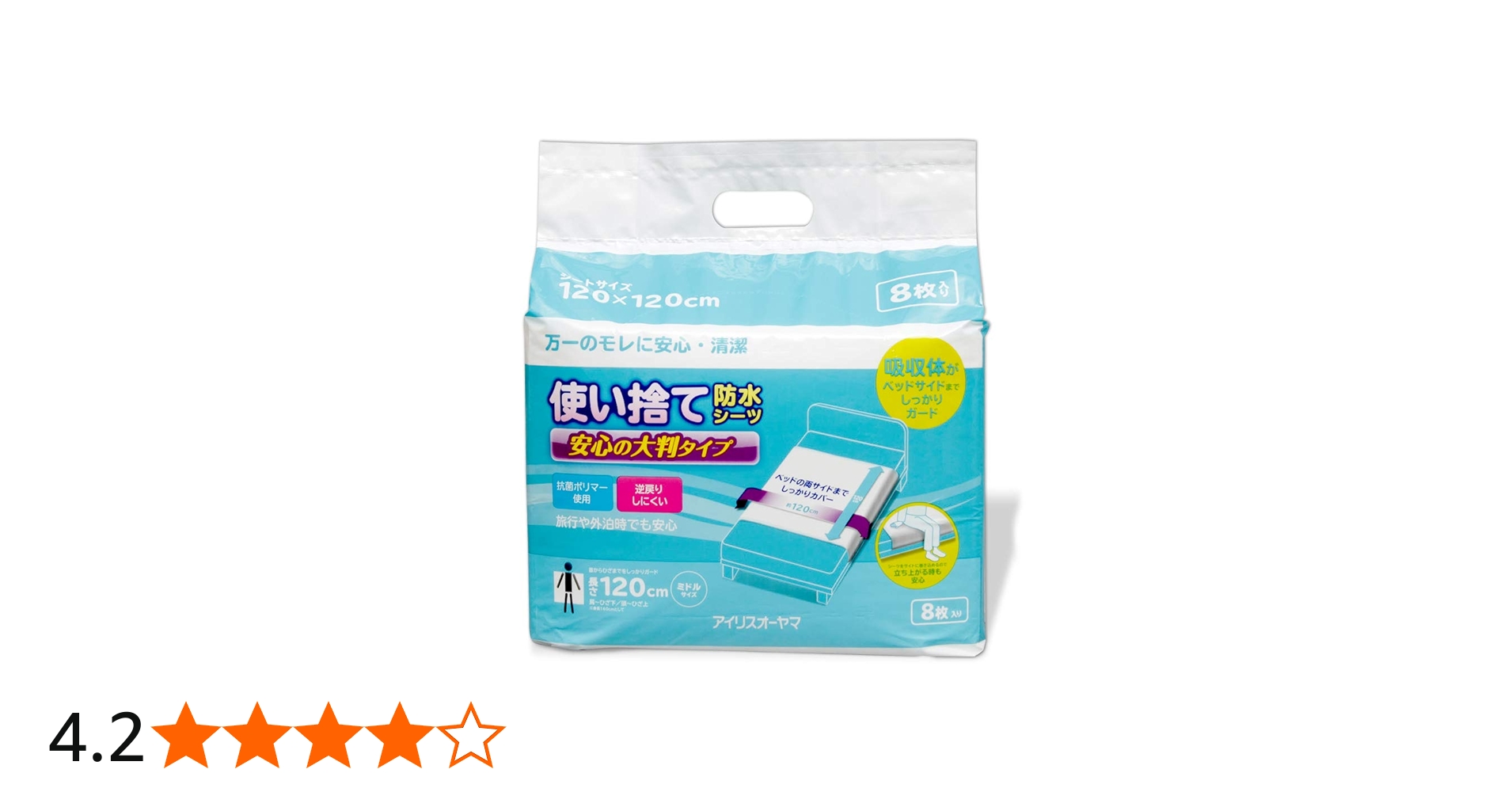 Amazon.co.jp: アイリスオーヤマ 防水シーツ 使い捨て 大判 Mサイズ 8