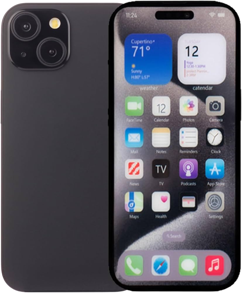 Amazon.co.jp: 展示用模型 iPhone 15 ブラック (画面有) モックアップ