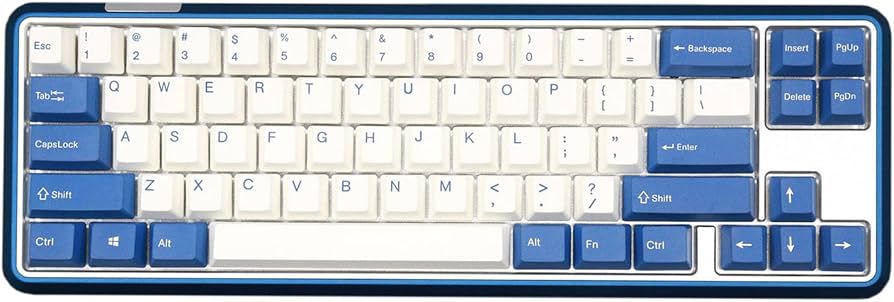 Amazon.com: Varmilo Sword 2-68 Pacific Blue White LED 65% Dye Sub