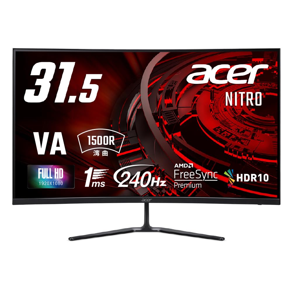 Amazon.co.jp: Acer Nitro 湾曲 ゲーミングモニター 31.5インチ フルHD