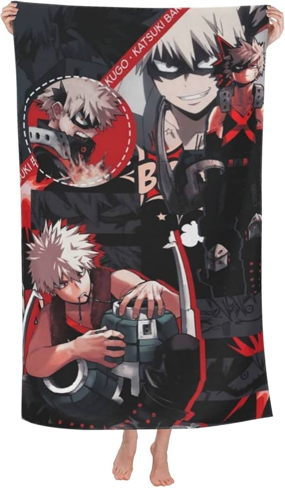 Amazon｜爆豪勝己 ヒロアカ アニメ バスタオル 大判 吸水 フェイス