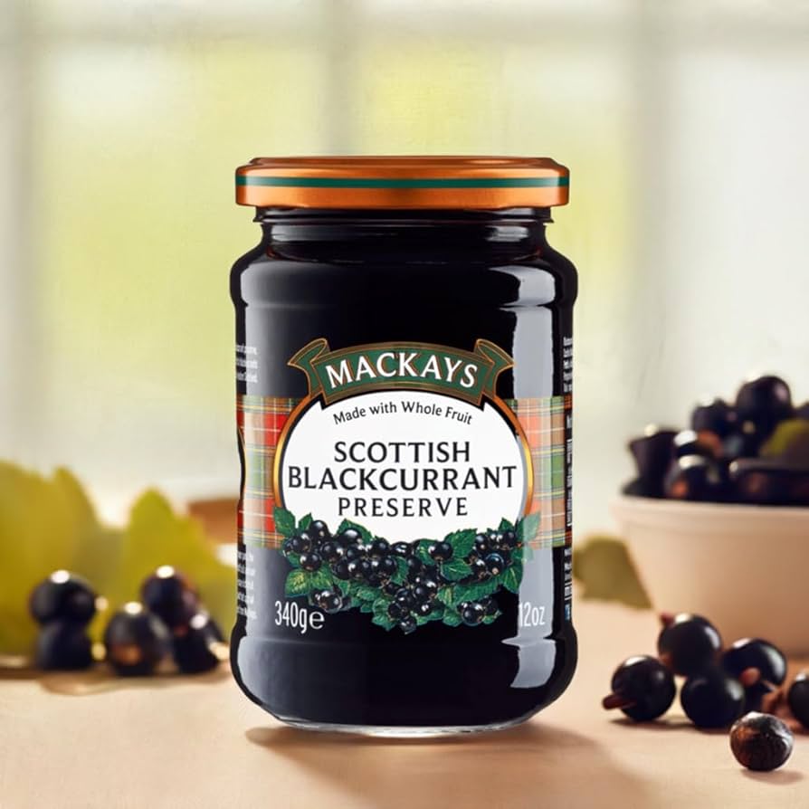 Amazon.com: Mackays Scottish Blackcurrant Preserve Jam 340g (Pack