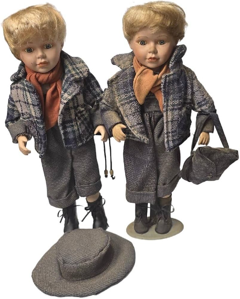 Amazon.co.jp: アンティークドール ビスクドール 男の子 2体セット