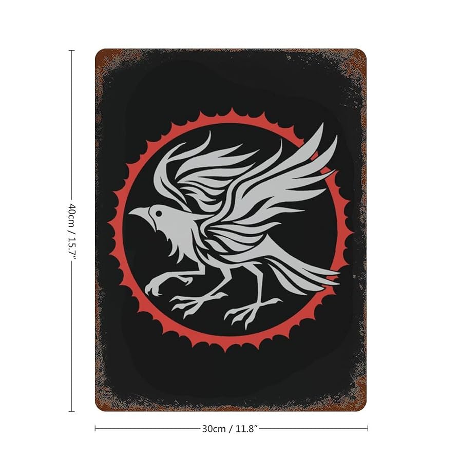 Amazon.co.jp: 八咫烏 カラス 鳥 ブリキの看板 ヴィンテージ風 金属の