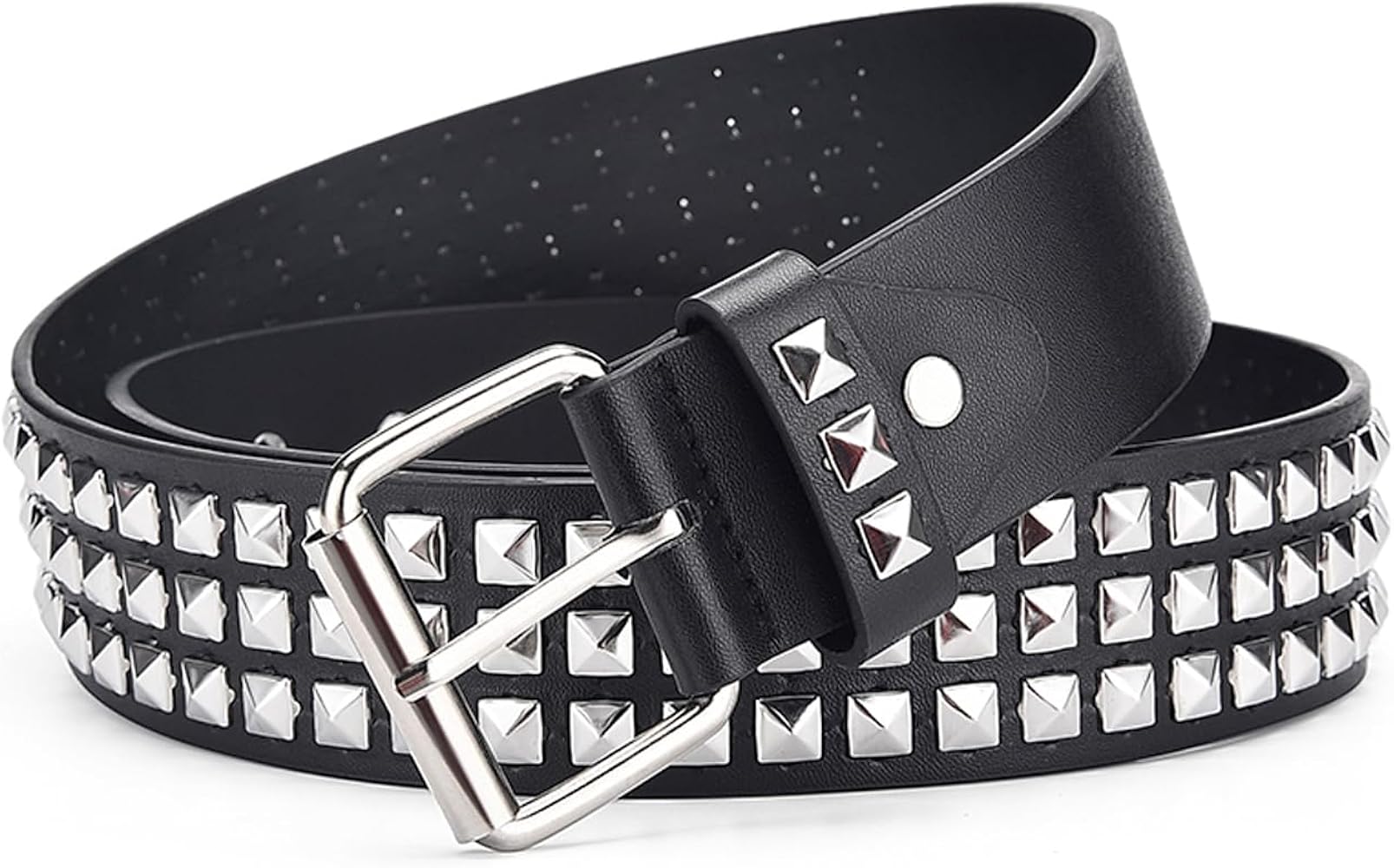 Studded Belt Women Y2K Spike Belts Adult Black Rivet Girl Stud
