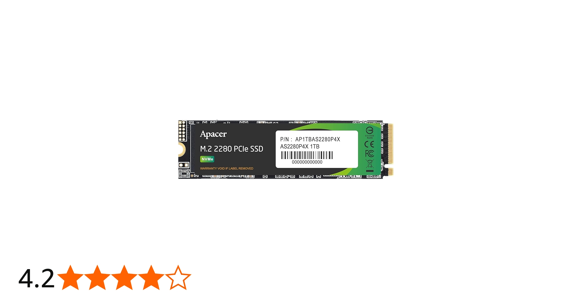 Amazon | Apacer アペイサー SSD 1TB M.2 PCIe Gen3 x 4 NVMe 最大読込