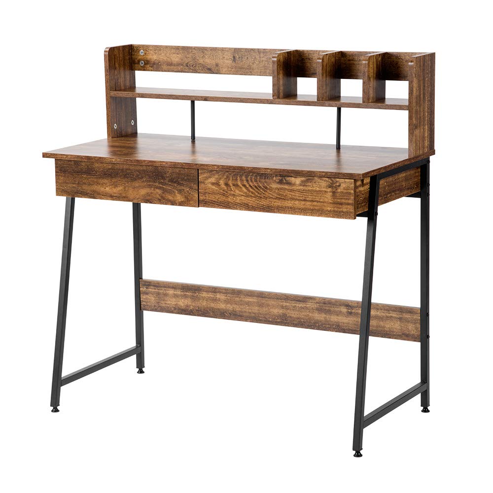 Amazon.co.jp: ワークデスク パソコンデスク 引き出し付き 収納台