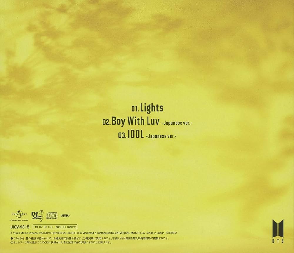 Amazon.co.jp: Lights / Boy With Luv(初回限定盤C)(ブックレット付