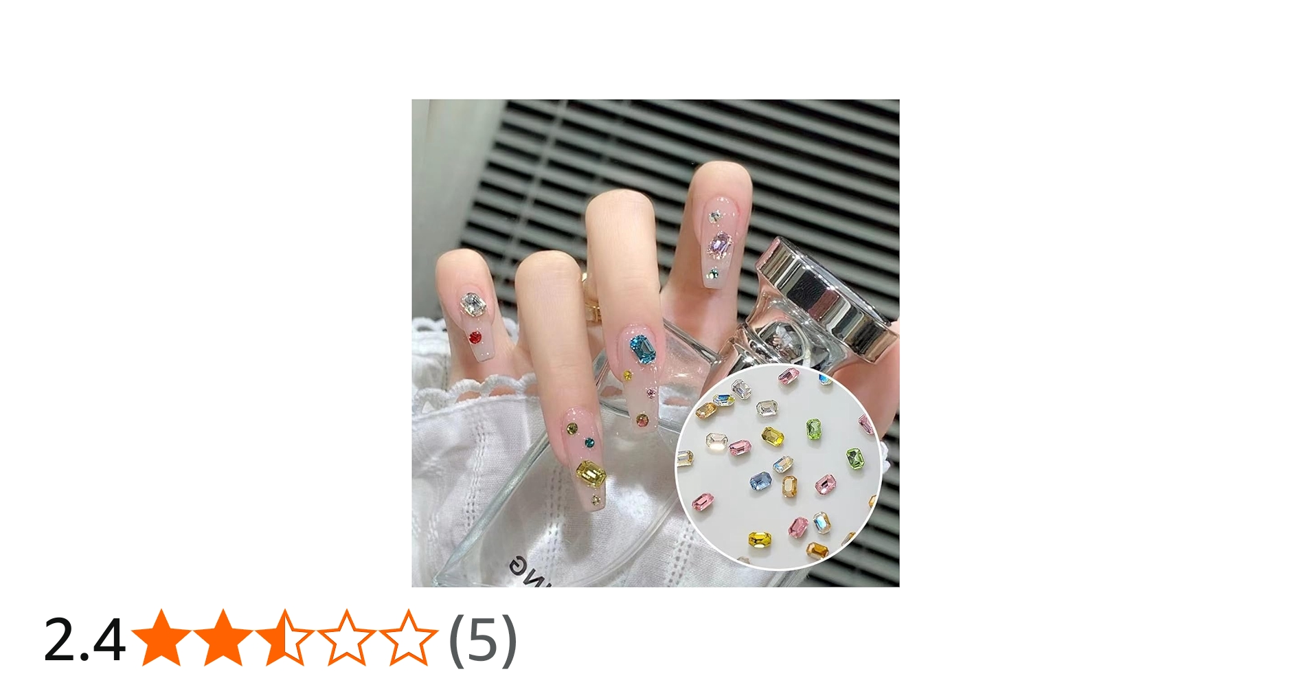 Amazon.co.jp: カラフルダイヤモンドデコパーツ、30個入り、4×6mm、5D