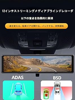Amazon.co.jp: XRC TECH 車用ミラーダッシュカム、4CHカメラ同時録画