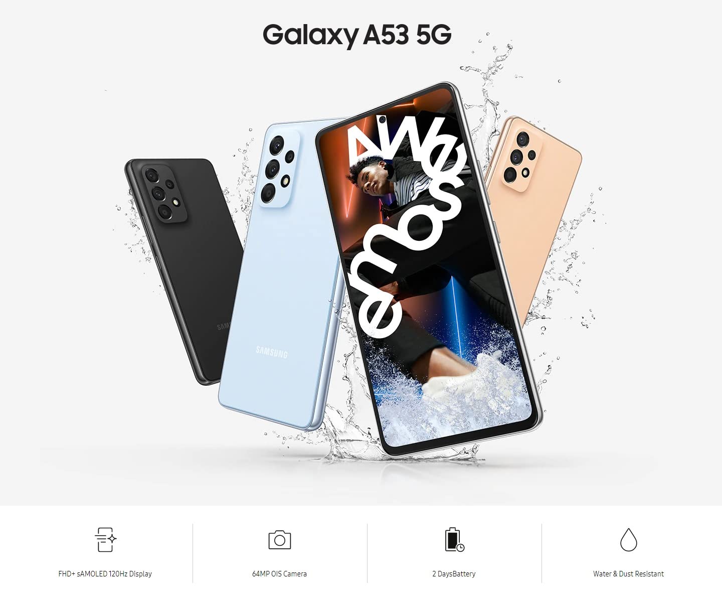 Amazon.com: Samsung Galaxy A53 5G (SM-A536E/DS) Dual SIM,128 GB