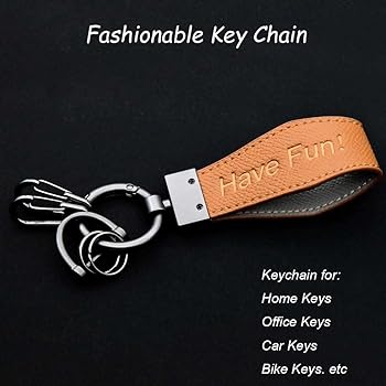 Liangery Keychain for Men Women Leather Car Key Chain With 5 Key