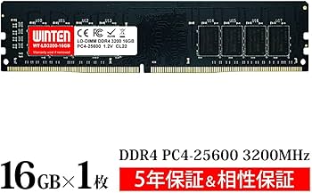 Amazon.co.jp: WINTEN デスクトップPC用メモリ DDR4-3200 16GB 288Pin