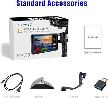 Amazon.com : FEELWORLD FW568 V3 6 inch On-Camera Field Monitor, 3D