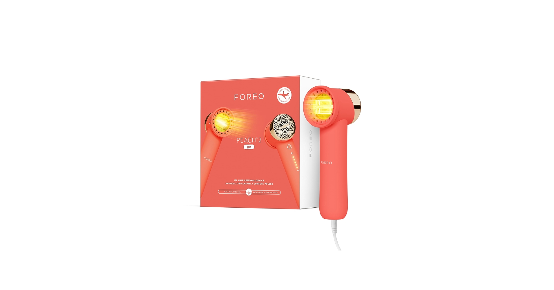 Amazon.com: FOREO Peach 2 go IPL Hair Removal Device - Travel