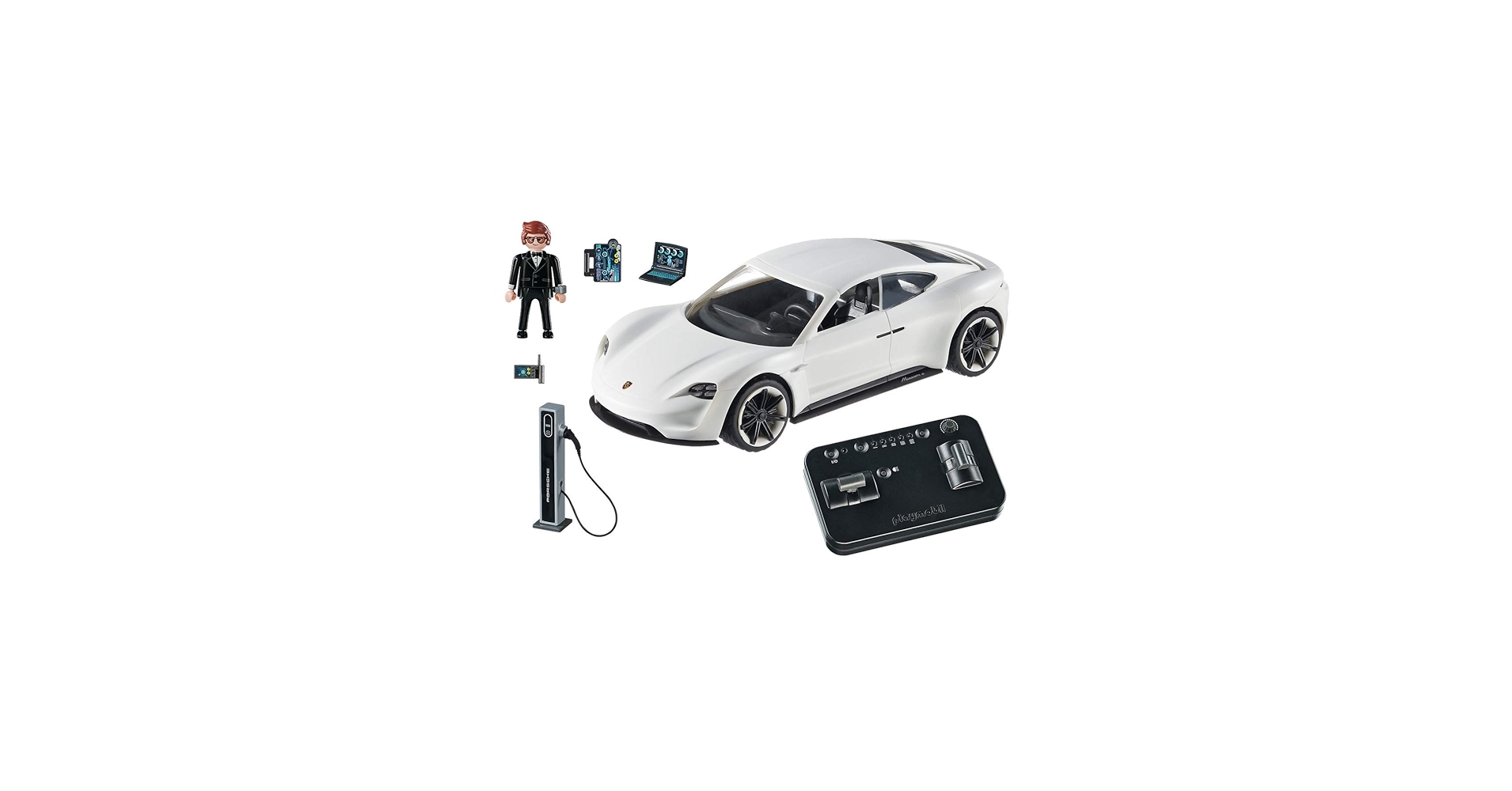 Amazon.com: Playmobil The Movie Rex Dasher's Porsche Mission E