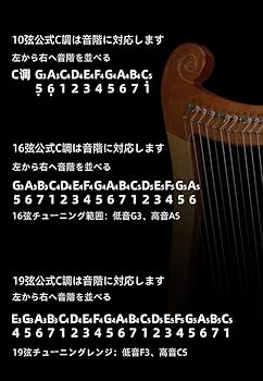 Amazon.co.jp: 小型ハープポータブル楽器5、19弦ハープ、音楽愛好家