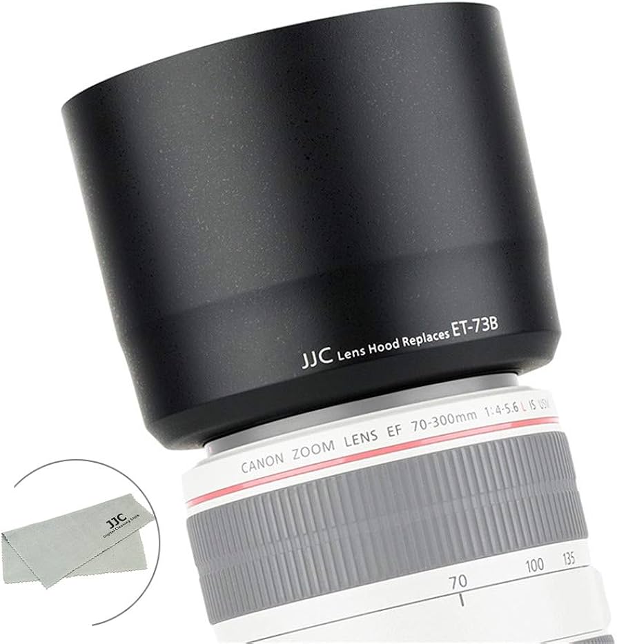 Amazon | JJC 可逆式 レンズフード 黒 Canon EF 70-300mm f4-5.6l IS